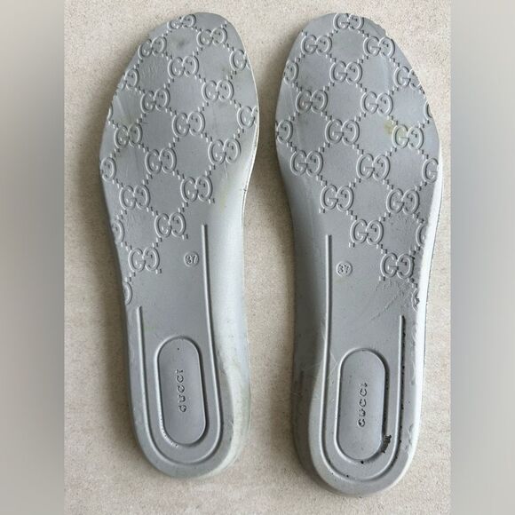 Gucci White Leather Embroidered Ladybug And Pineapple Ace Sneakers Size 36.5 - Picture 14 of 15